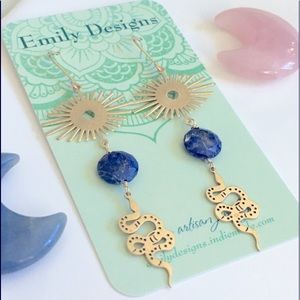 Lapis 🏜 desert serpent earrings
